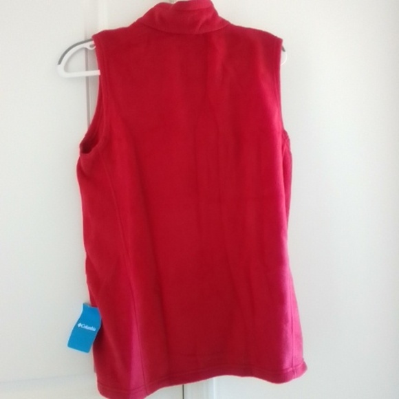 NWT Columbia Kids Red Fleece Vest - Picture 4 of 4